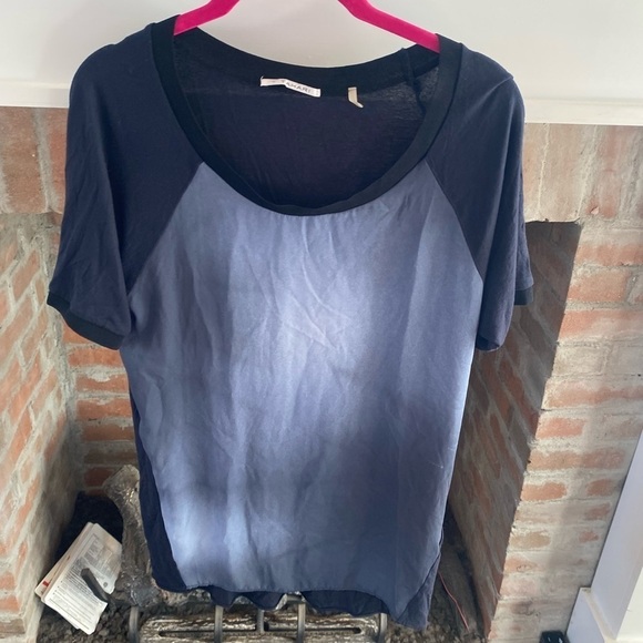 Tahari Shades of Gray Silky Medium Short Sleeve Blouse​ - Picture 1 of 5